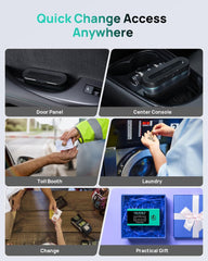 new HALOBLK Larger-Capacity Coin Holder for Car Change Organizer,... HALOBLK - KOEEK