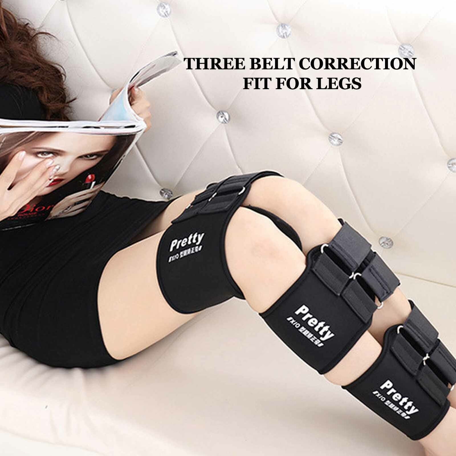 new Bow Leg Correction 3 Bands Knock Knee Bowed Legs Straightening Belt HGF koeek - KOEEK