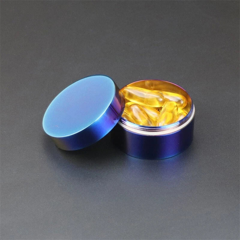Hot TC4 Titanium Waterproof Pill Container Case EDC Outdoor Portable Storage Box 07FC0E-D4 - KOEEK