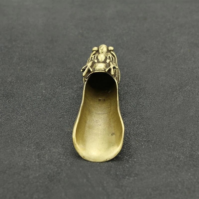Brass Dragon Tea Scoop Handmade Tea Spoon Tea Ceremony Tea Tool Accessory 07FC0E-D4 - KOEEK