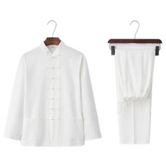 Casual Tang Clothes Tai Chi Uniform Wing Chun Kung fu Suit Soft Cotton Linen # 07FC0E-D4 - KOEEK