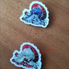 2Pcs/Set Anime Honkai: Star Rail Acheron Badge Decor Backpack Pendant Gift 07FC0E-D4 - KOEEK