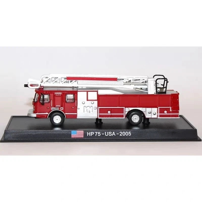 Red Base 1/87 HP75 Fire Truck 2005 Diecast Finished Model Moving Wheels Display RED_BASE - KOEEK