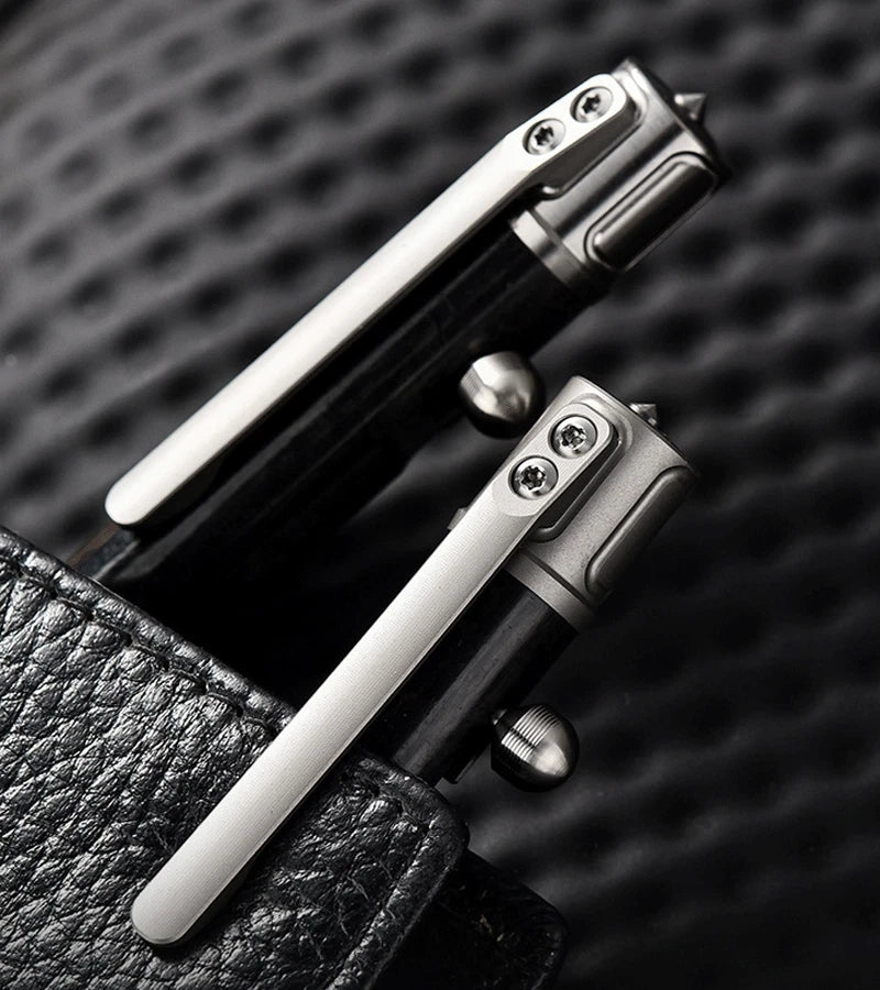 Titanium Carbon Fiber Pocket Ballpoint Pen Working Signature Pen Outdoor EDC 07FC0E-D4 - KOEEK