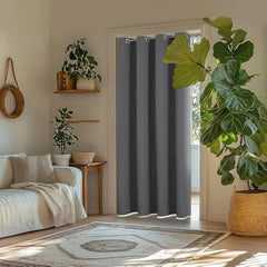 Blackout curtains, 80 inches long, (1 piece, gray, 34 inches × 80 inches) 07FC0E-D4 - KOEEK