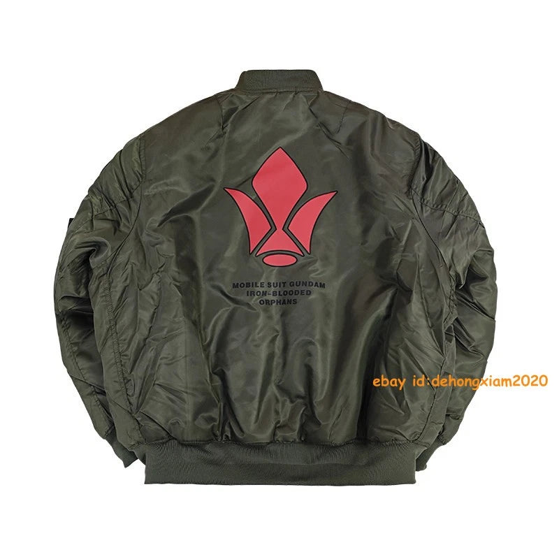 Anime GUNDAM Flight jacket Thick/Thin Coat Cosplay Casual Embroidered Zip Jacket 07FC0E-D4 - KOEEK
