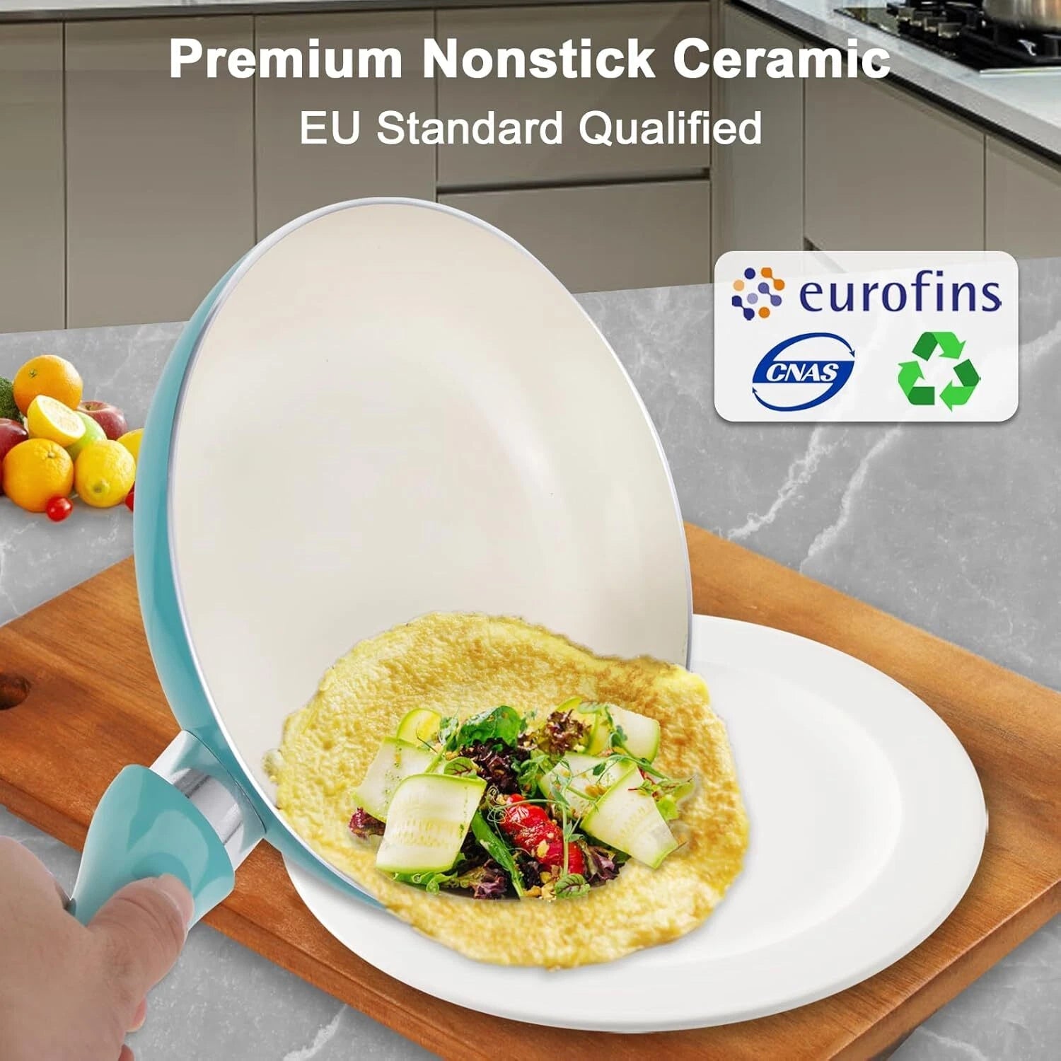 Nonstick Cookware Set,11 Piece Kitchen Cookware Set,Ceramic Nonstick Cooking Set 07FC0E-D4 - KOEEK