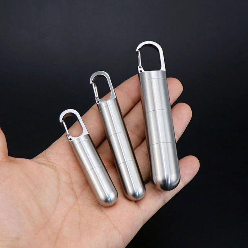 Outdoor Multilayer Waterproof Pill Case Key Chain Capsule Seal Container Box EDC 07FC0E-D4 - KOEEK