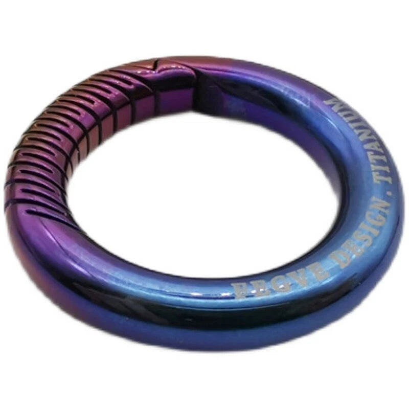 Titanium alloy capsule key ring 360 ° rotary Car Keychain Waist Hanging EDC Tool 07FC0E-D4 - KOEEK