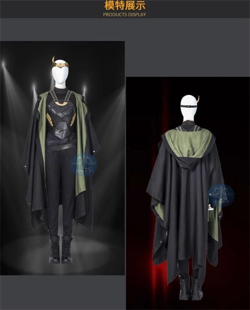 Loki Season 1 Lady Loki Cosplay Costume Outfits Halloween Women's Full Set Shoes 07FC0E-D4 - KOEEK