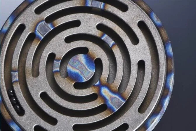 Titanium Alloy Maze Spinning Top Coin Hand Spinner Anti Stress EDC Fidget Toy 07FC0E-D4 - KOEEK