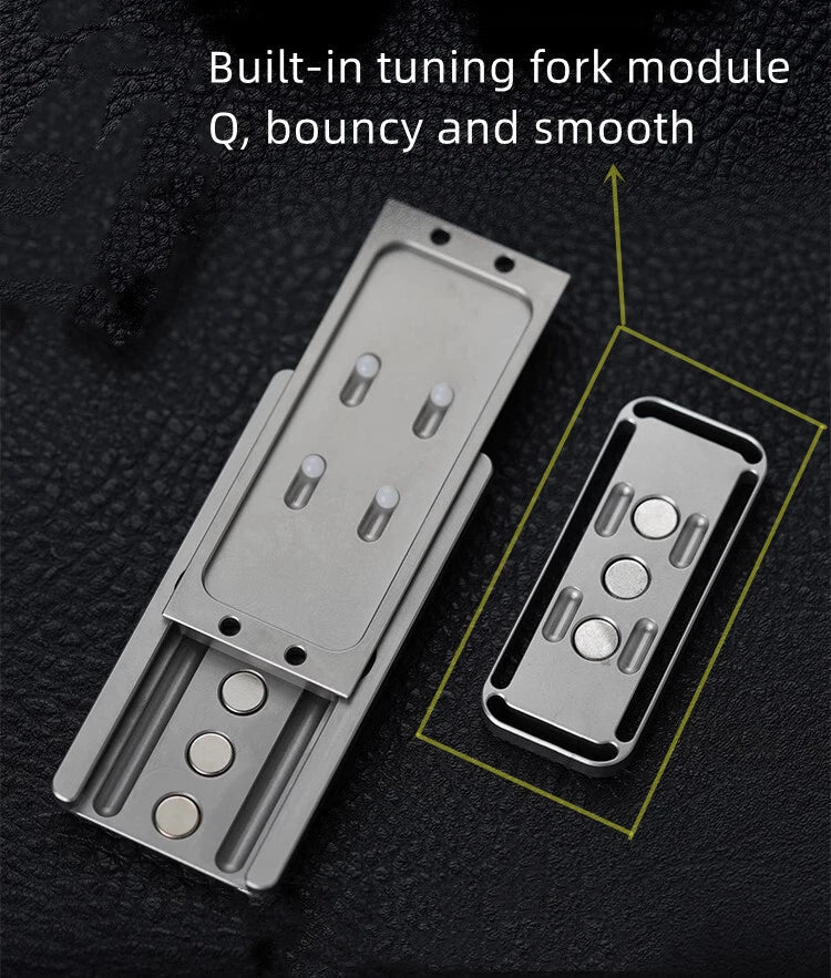 EDC Titanium Alloy Stainless Steel Push Slider Mechanical EDC Decompression Toys 07FC0E-D4 - KOEEK