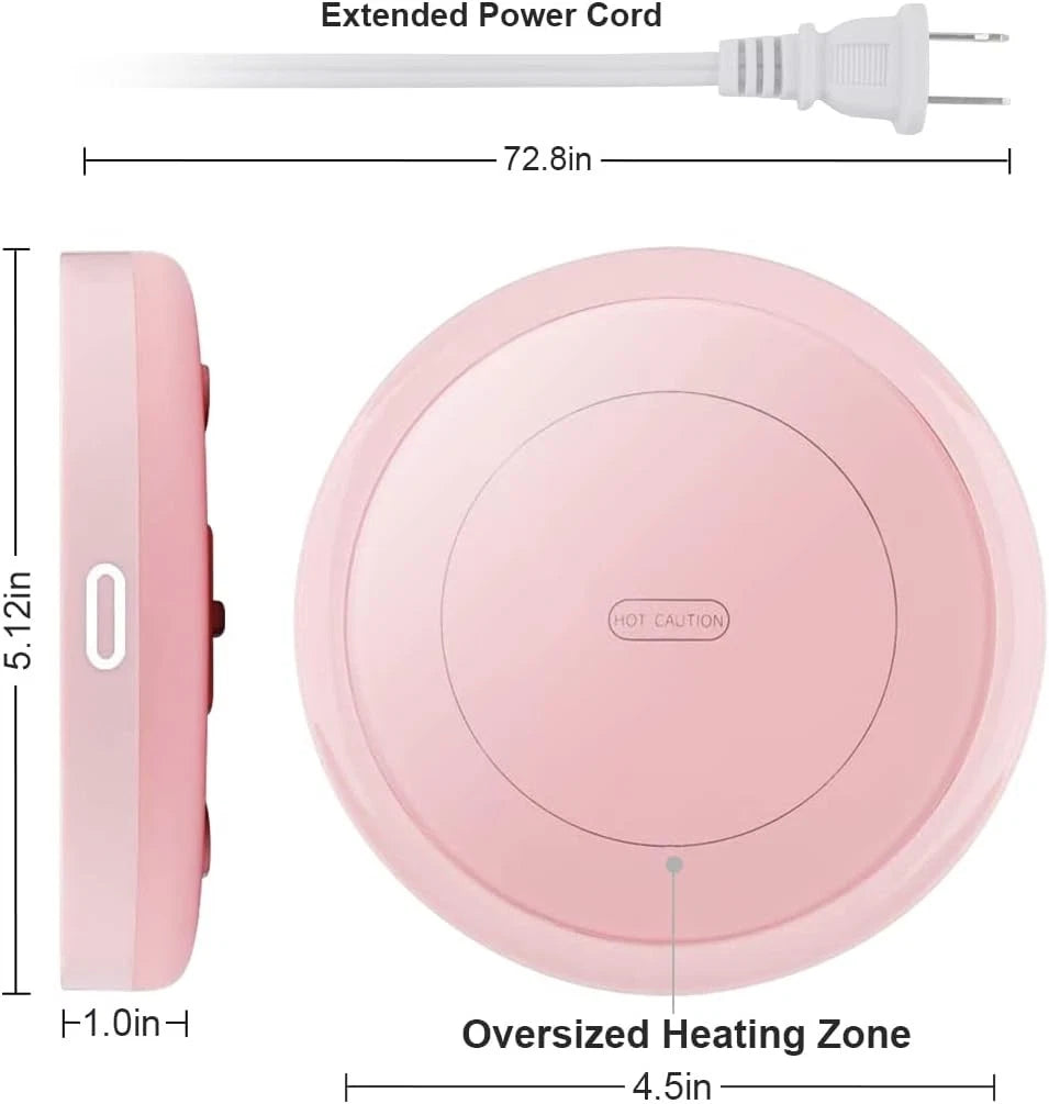 Smart Coffee Set Plate (maximum temperature 131°F/55°C), 14 oz (pink set) 07FC0E-D4 - KOEEK