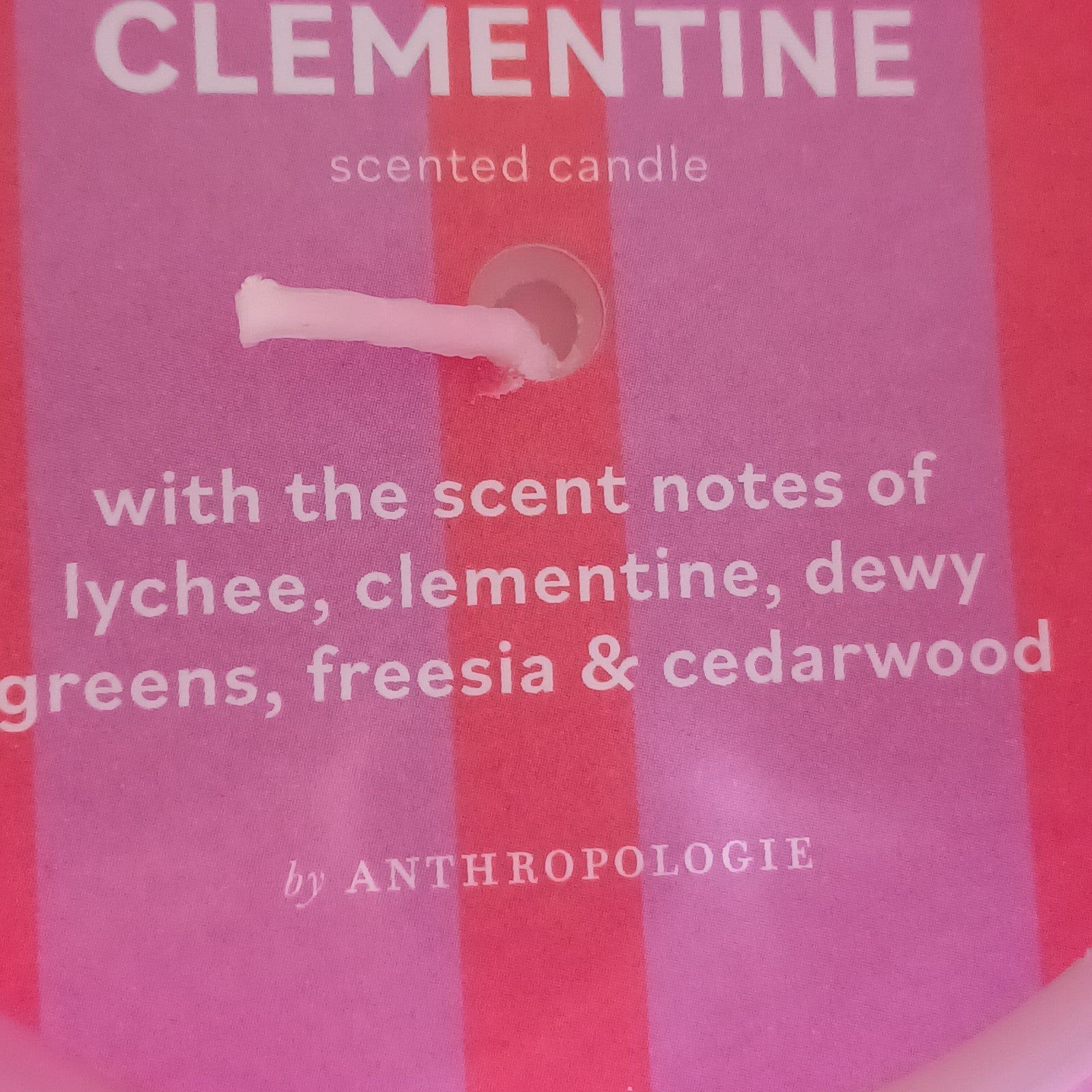 ANTHROPOLOGIE PIPER LYCHEE CLEMENTINE PINK GLASS CANDLE 💕~ 70 hr  15.34 oz. ANTHROPOLOGIE - KOEEK