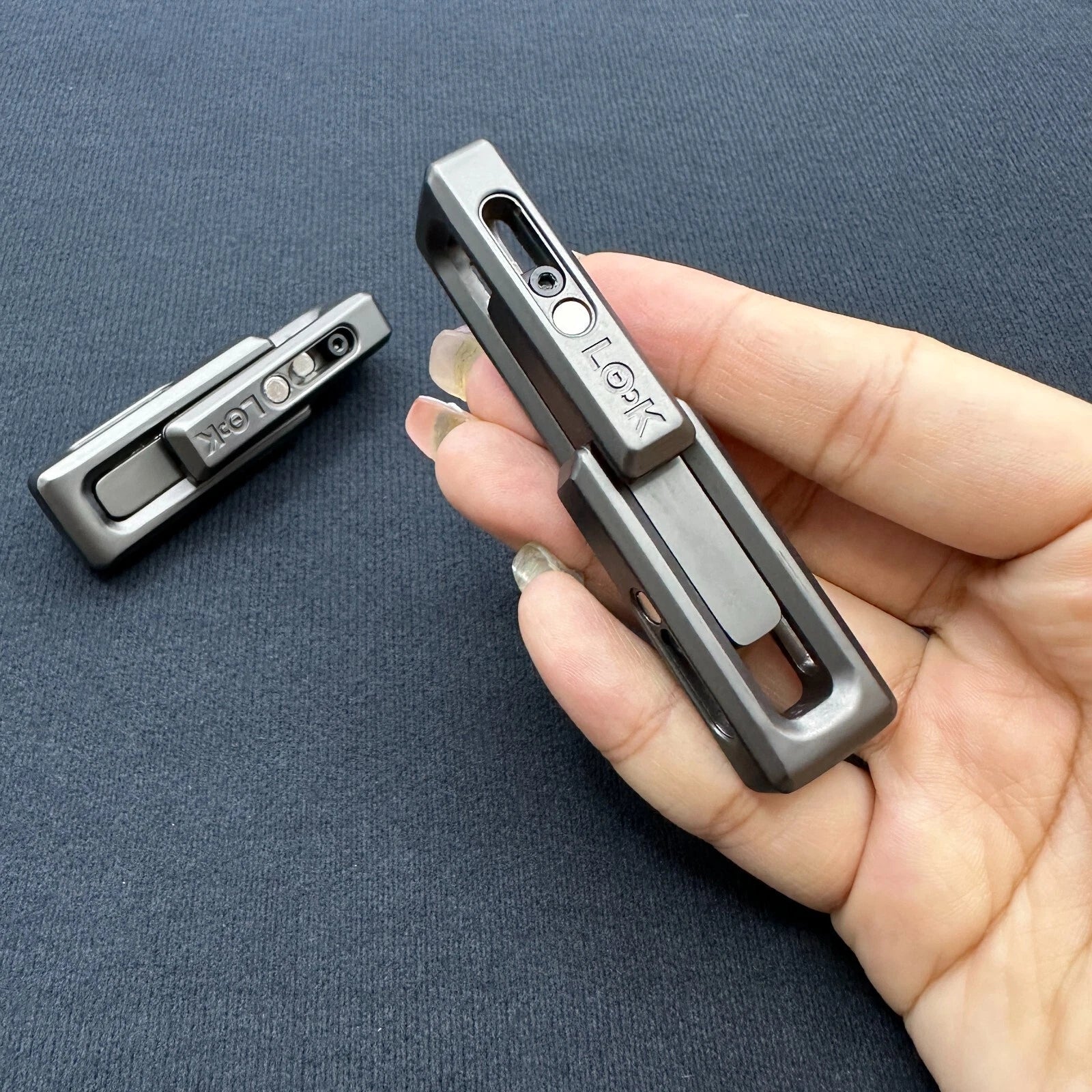 Fidget Slider EDC Push Haptic Slider Double Xlock Toy Adults Stress Relief Gifts 07FC0E-D4 - KOEEK