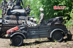 In Stock 1/6 GO-TRUCK WWII German 82 Regular Jeep Full Metal Model Grey Color GO-TRUCK - KOEEK