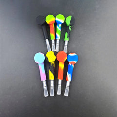 Style Silicone Hand Tobacciana Pipe with Cap Bowl Herb Cigarette Filter Gift 07FC0E-D4 - KOEEK