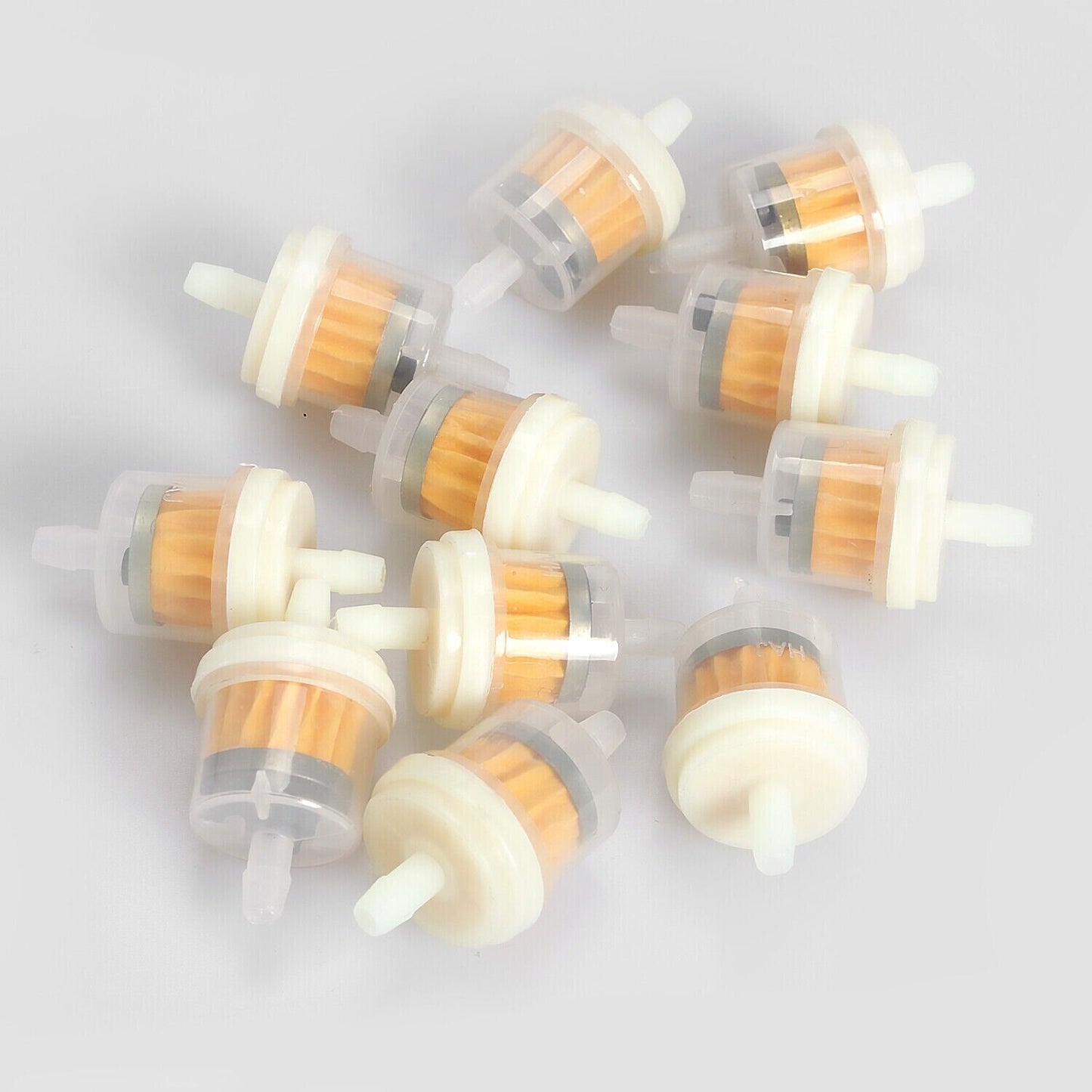 10PCS Motor Inline Gas Oil Fuel Filter Small Engine For 1/4'' Line 6-7mm Hose US