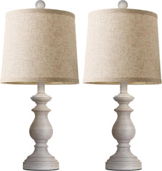 Traditional Table Lamp Set of 2, Rustic Farmhouse Table Lamps for Living Room 07FC0E-D4 - KOEEK