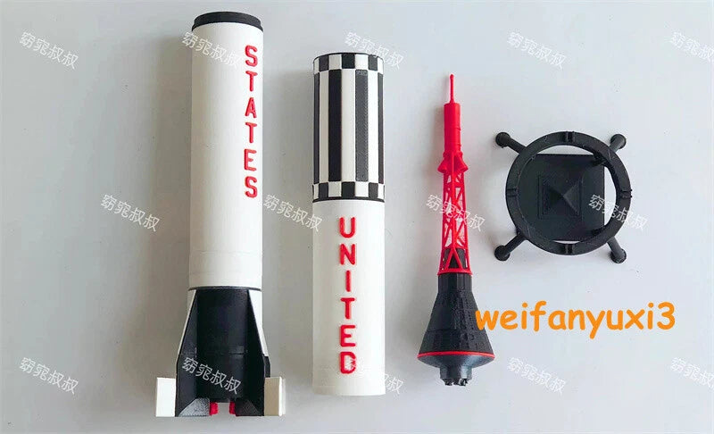 1/72 Scale Red Stone Launch Vehicle Rocket Finished Model Painted Toys Gift 07FC0E-D4 - KOEEK