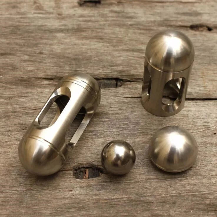 Stainless Steel Clicker Click Balance Ball Hand Fidget Decompression EDC Toy 07FC0E-D4 - KOEEK