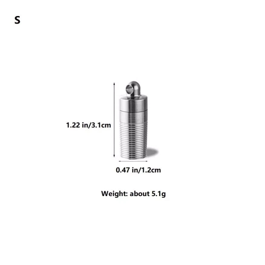 Pure Titanium Pill Holder Organizer Container Case Waterproof Portable EDC Tank 07FC0E-D4 - KOEEK