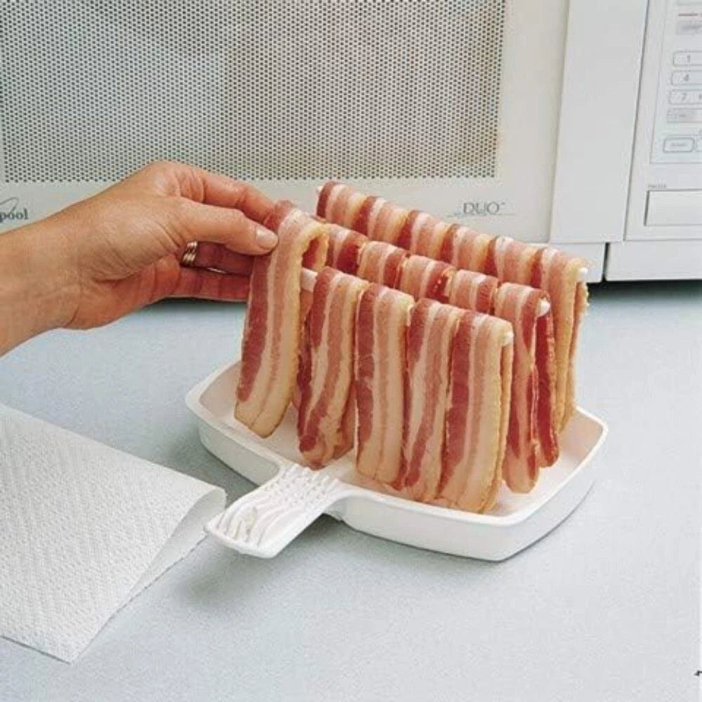 The  Makin Bacon Dish - Makes Crispy Bacon in Minutes - Simple, Quick, 07FC0E-D4 - KOEEK