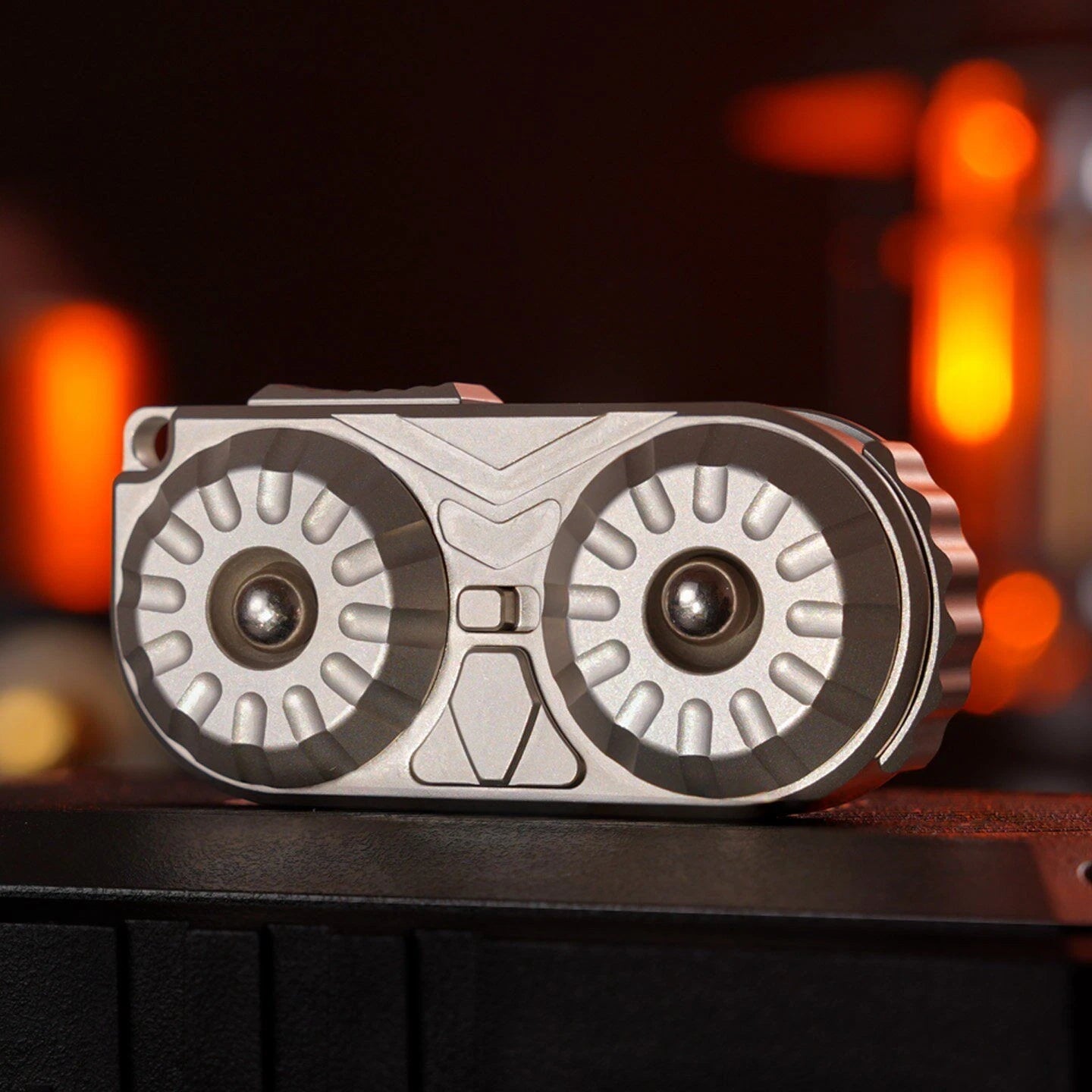 Owl Stainless Steel EDC Push Slider Fidget Toy, Anxiety Stress Relief 07FC0E-D4 - KOEEK