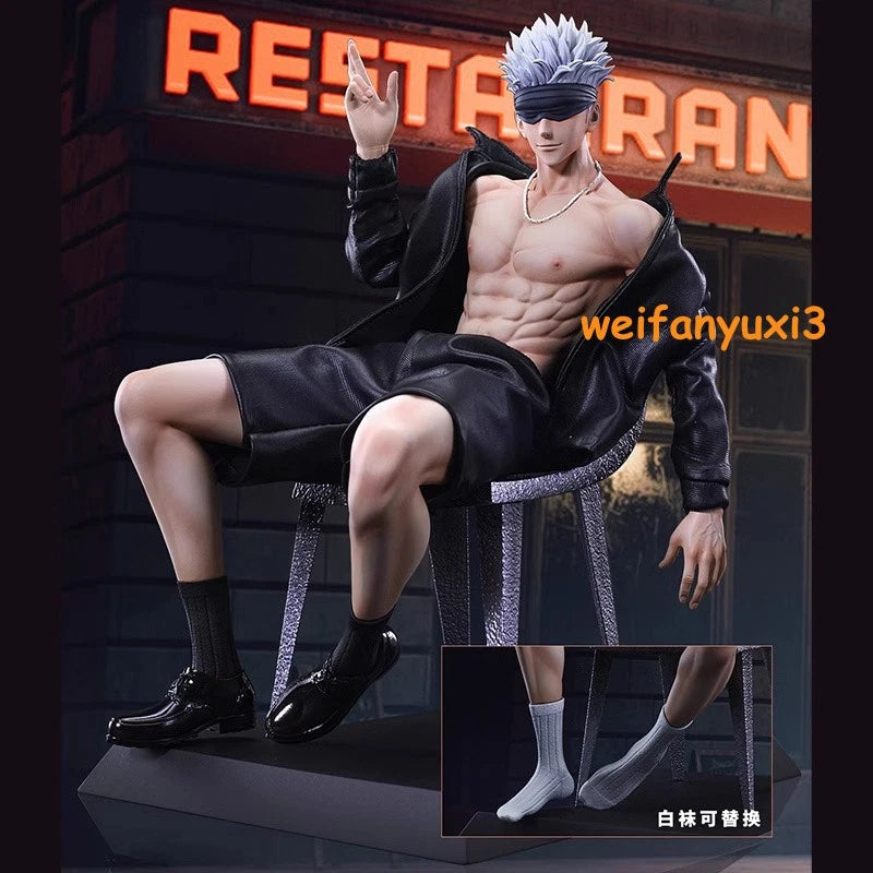 1/6 Jujutsu Kaisen Gojo Satoru Figure Gk Statue Collectible Model W/two Heads 07FC0E-D4 - KOEEK