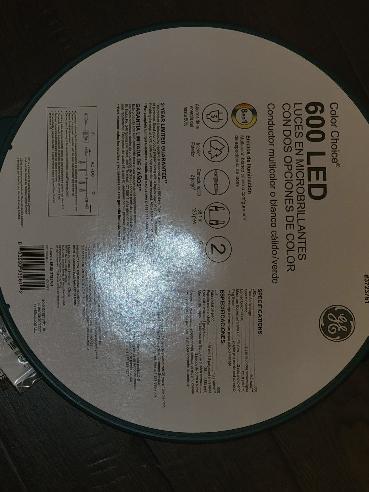 GE Color Choice 600 Ct Dual Color Multicolor Warm White LED MicroBright Lights GE - KOEEK