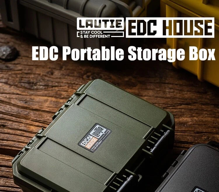 LAUTIE Portable Storage Box Waterproof  ABS Shockproof Slider Container EDC 07FC0E-D4 - KOEEK