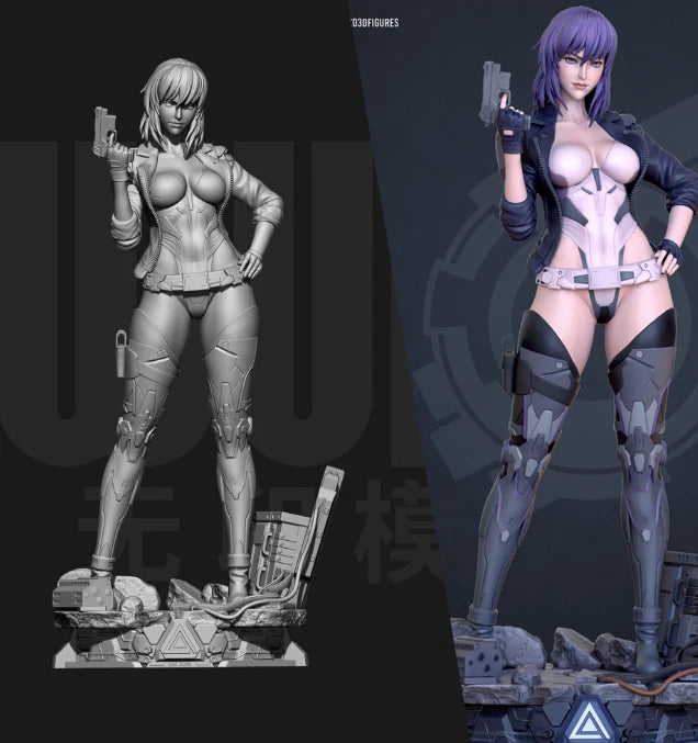 1/24 Resin Fantasy Female Warrior Unpainted Unassembled 6338 07FC0E-D4 - KOEEK