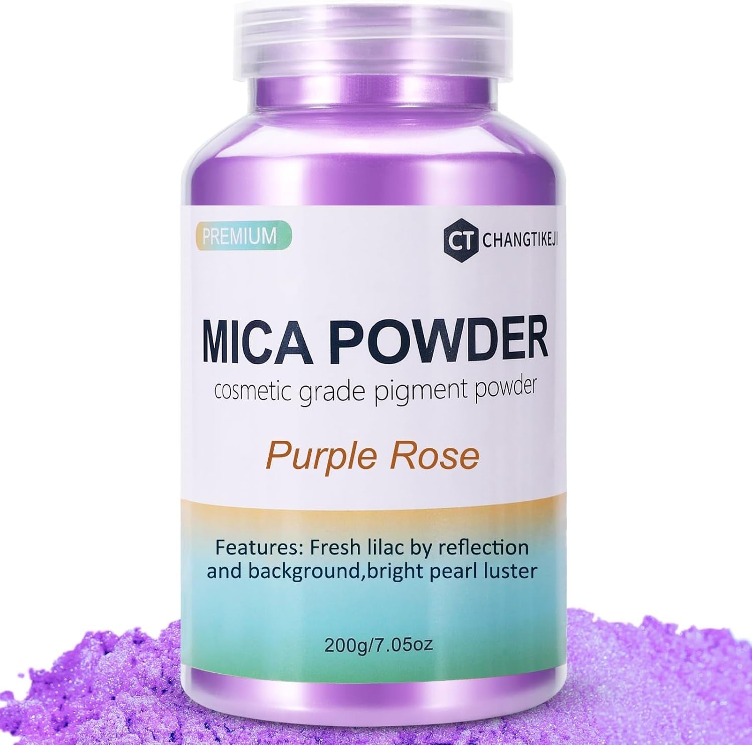 new Mica Powder,7.05OZ（200g）,Purple Rose Powder Pigment for Purple 07FC0E-D4 - KOEEK