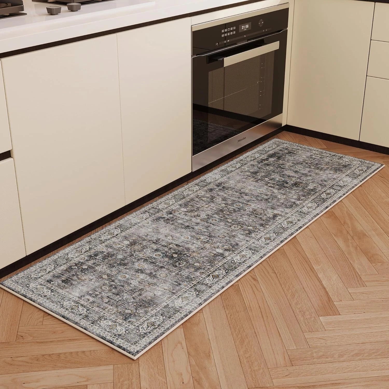 Runner Carpet Hallway Carpet Washable Kitchen Runner Carpet with Rubber Backing 07FC0E-D4 - KOEEK