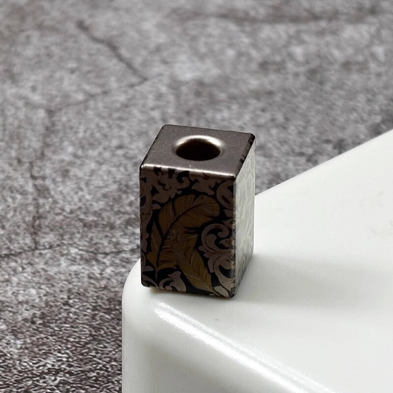 Titanium Keychain Parachute Cord Bead Pendant Knife Lanyard EDC Bead Zipper Head 07FC0E-D4 - KOEEK