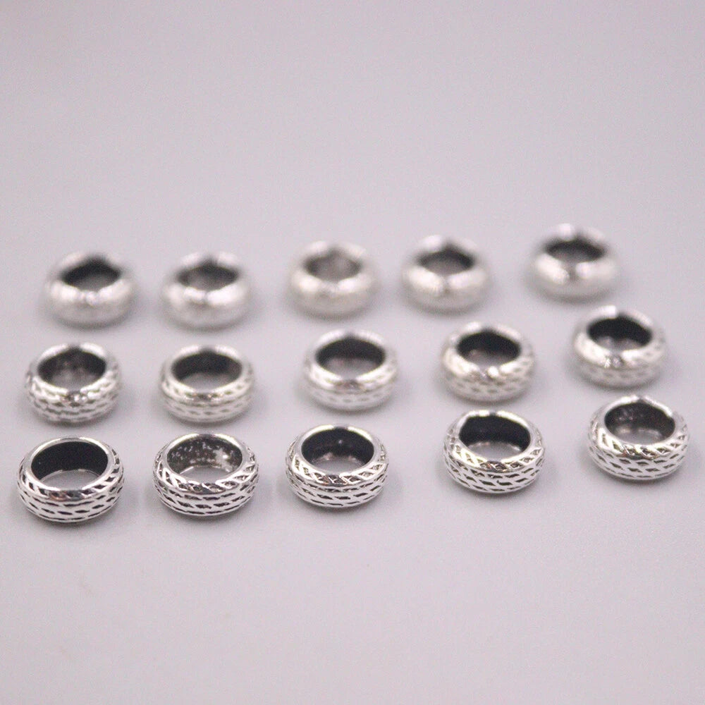 10pcs  925 Sterling Silver Round Loose Beads 8mm 6mm Available 07FC0E-D4 - KOEEK