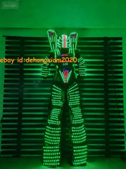 LED Robot 7 Colors Costume Helmet Suit DJ Party Glowing Clothes Performance Show 07FC0E-D4 - KOEEK