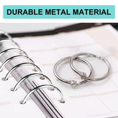 1" Loose Leaf Binder Rings Metal 20 pcs Office Book Rings Hinge Locking Rings 07FC0E-D4 - KOEEK