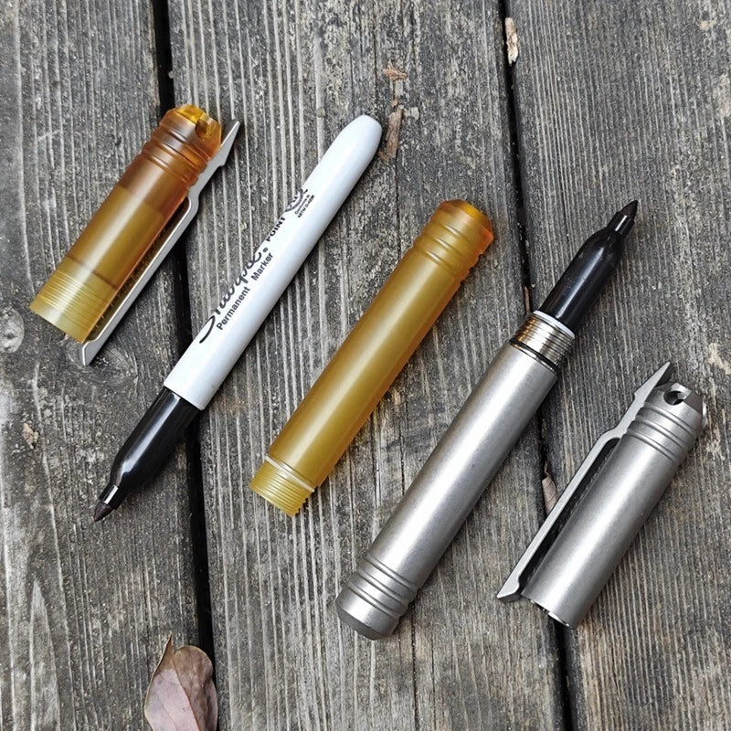 Ultem PEI Titanium Alloy Pocket Pen Collection Multi-functional Portable EDC Pen 07FC0E-D4 - KOEEK