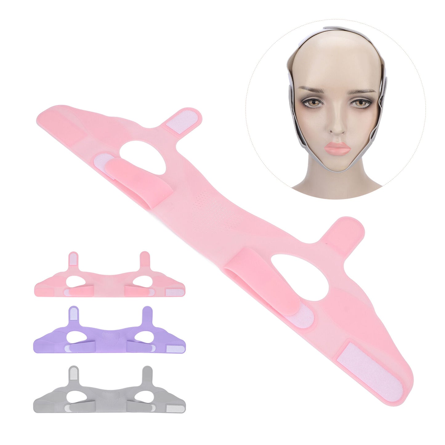 new Facial Slimming Strap Silicone Soft Elastic Double Chin Reducer V Line Face ABE koeek - KOEEK