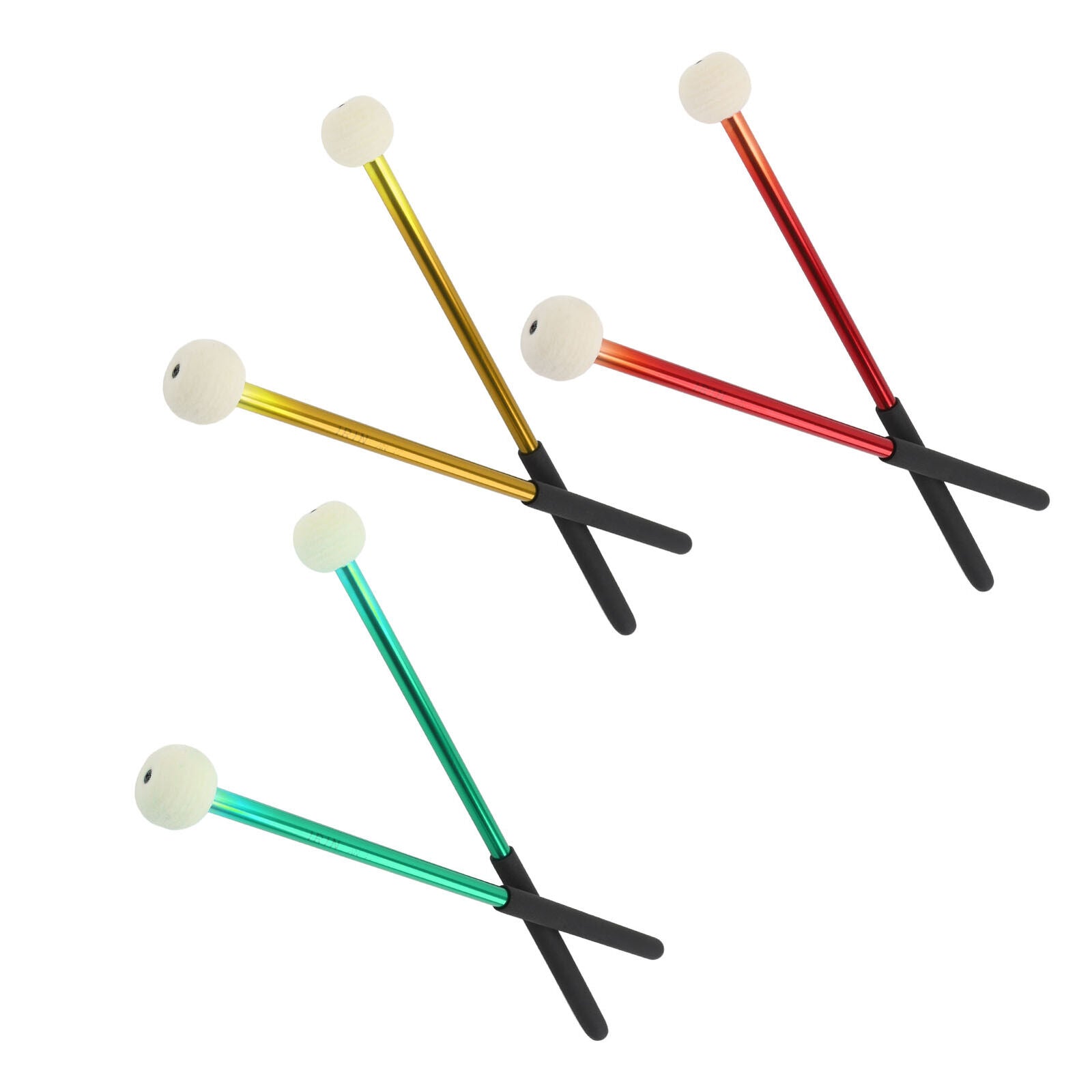 new 1 Pair Timpani Mallets Soft Felt Head Rubber Handle Percussion Drumsticks koeek - KOEEK