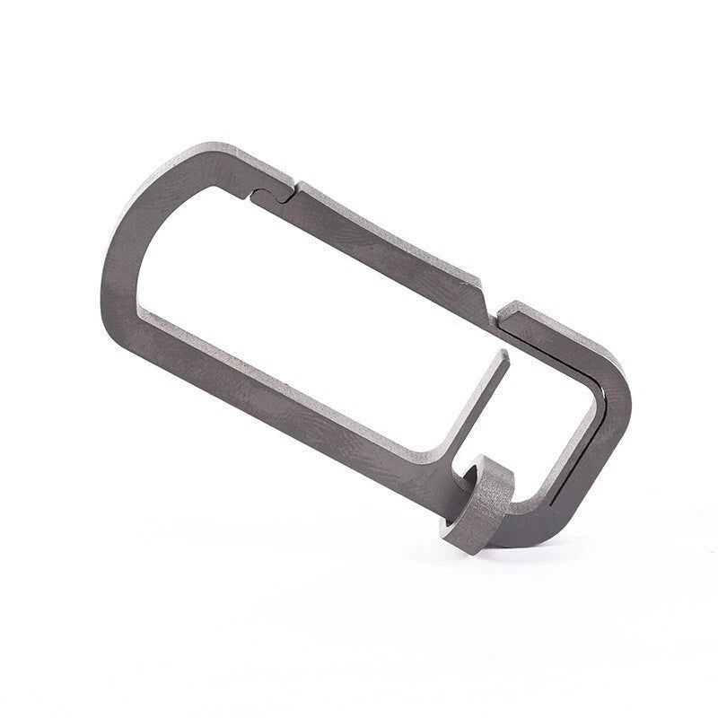 EDC Titanium CNC Key Chain Carabiner Portable Spring Belt Clip Keychain 07FC0E-D4 - KOEEK