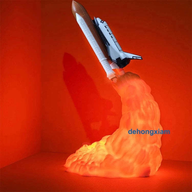 Printing Rocket Lamp Discovery Space Shuttle Light-up 3D Model Night Lights Gift 07FC0E-D4 - KOEEK