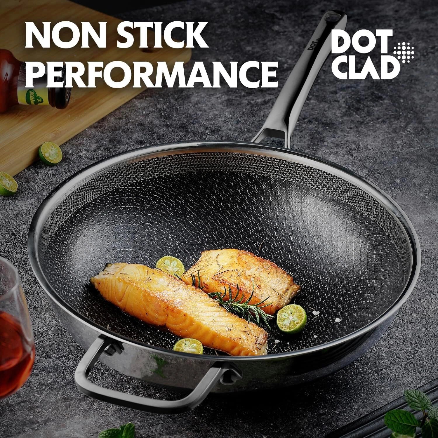 Frying pan, 12-inch frying pan with lid, PFOA-free cookware that 07FC0E-D4 - KOEEK