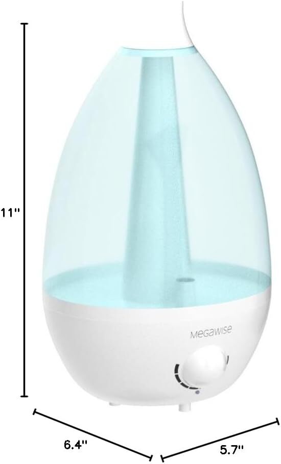 new MegaWise Ultrasonic Cool Mist Humidifier SK7620-1.5L Capacity, White MEGAWISE - KOEEK