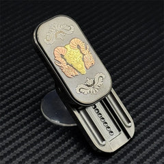 Sheep Head EDC Fidget Slider Stainless Steel Fidget Toy Relieve Stress Idea Gift 07FC0E-D4 - KOEEK