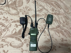 In US! TRI PRC-152/148 Waterproof Tactical Hand Microphone With Air Tube Headset 07FC0E-D4 - KOEEK