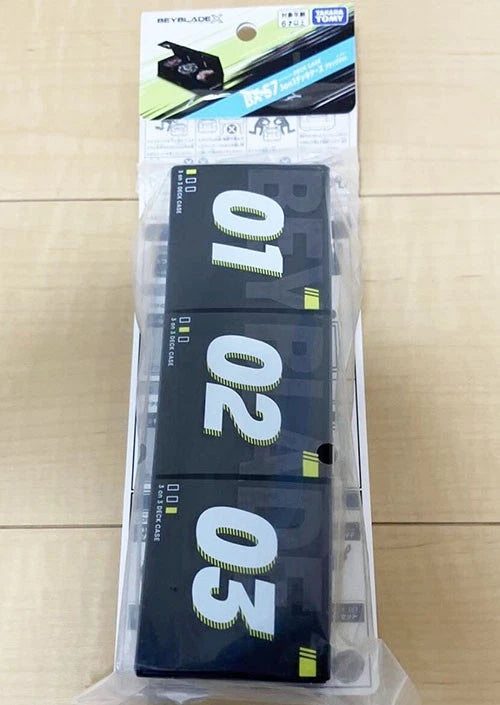 TAKARA TOMY 3on3 Deck Case Black Burst Beyblade X Accessory Set BX-57 Official TAKARA - KOEEK