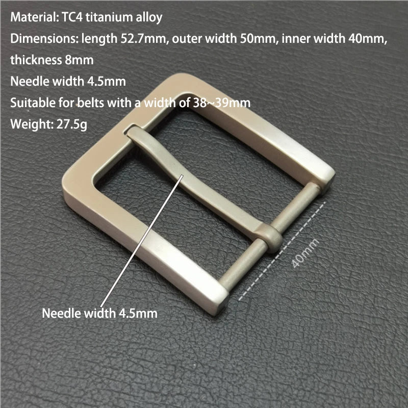 Concise TC4 Titanium Alloy Belt Buckle Waist Strap Head Men's Accessories Gifts 07FC0E-D4 - KOEEK