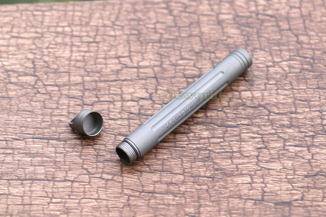 EDC Titanium Portable Outdoor Multi Tool Waterproof Pill Capsula Case Box 07FC0E-D4 - KOEEK